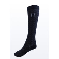 Harcour Aiko sokken per 3 Cacao / zwart / tartan