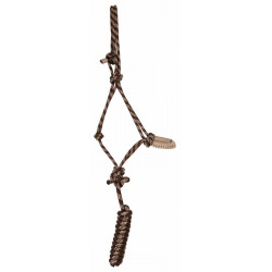 Ethologisch halster comfort + lijn T van T Bruin / beige gemengd Ethologisch halster comfort + lijn T van T Bruin / beige gemengd