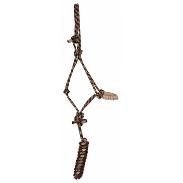 Ethologisch halster comfort + lijn T van T Bruin / beige gemengd Ethologisch halster comfort + lijn T van T Bruin / beige gemengd