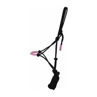 Ethologisch halster comfort + lijn T van T Zwart / roze