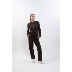 Sweat met rits in tricot Harcour Amelie Cacao Bruin Sweat met rits in tricot Harcour Amelie Cacao Bruin