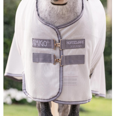 Vliegendeken Horseware Amigo Bug Rug Pony Zilver / titaniumgrijs / zilver Vliegendeken Horseware Amigo Bug Rug Pony Zilver / titaniumgrijs / zilver