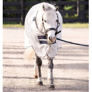 Vliegendeken Horseware Amigo Bug Rug Pony Zilver / citroen / marine / roze / blauw Vliegendeken Horseware Amigo Bug Rug Pony Zilver / citroen / marine / roze / blauw