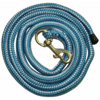 Elastische ronde longe T van T Blauw / lichtblauw