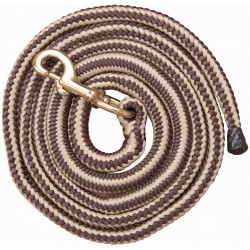 Elastische ronde longe T van T Bruin / beige