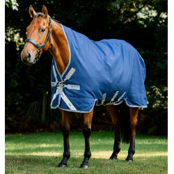 Horseware Rhino Wug Turnout 0g deken Zwart / titaniumgrijs / klassiek blauw