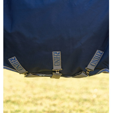 Horseware Rhino Turnout deken 100g Zwart / titaniumgrijs / klassiek blauw