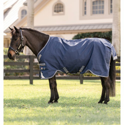 Horseware Rhino Pony Turnout 250g VL deken Zwart / titaniumgrijs / klassiek blauw
