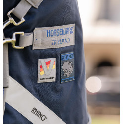 Horseware Rhino Pony Turnout 250g VL deken Zwart / titaniumgrijs / klassiek blauw