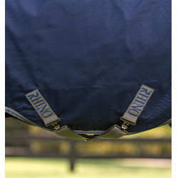 Horseware Rhino Pony Turnout 100g deken Zwart / titaniumgrijs / klassiek blauw