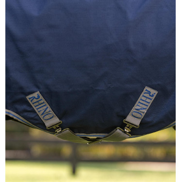 Horseware Rhino Pony Turnout 100g deken Zwart / titaniumgrijs / klassiek blauw Horseware Rhino Pony Turnout 100g deken Zwart / titaniumgrijs / klassiek blauw