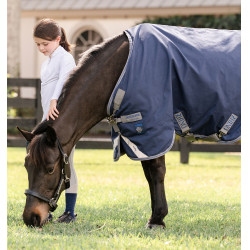Horseware Rhino Pony Turnout 0g deken Zwart / titaniumgrijs / klassiek blauw