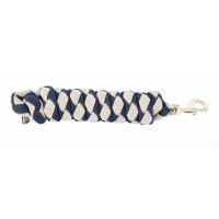 Gevlochten Amerikaanse teugel T de T Beige / marineblauw