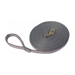 Gewatteerde longeerlijn T de T Grijs / roze Gewatteerde longeerlijn T de T Grijs / roze