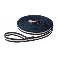 Gewatteerde longeerlijn T de T Marine / beige Blauw