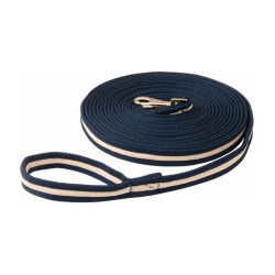 Gewatteerde longeerlijn T de T Marine / beige Blauw