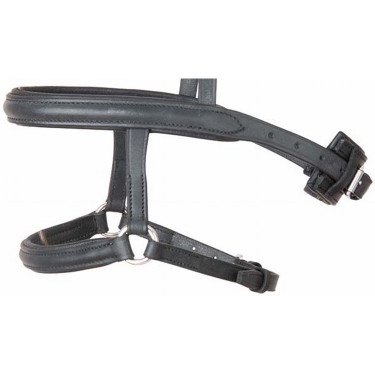 Frans/Duitse gecombineerde neusriem T de T Zwart