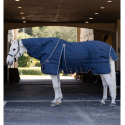 Staldekenhals Horseware Rambo Optimo 200g Marine / onweer / zilvergrijs Marineblauw