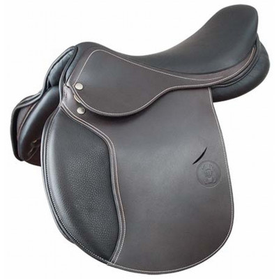 Selle mixte cuir Quercy T de T Chocolat