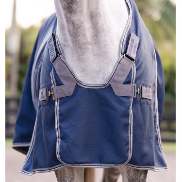 Boxdeken Horseware Rambo Optimo 0g Marine / onweer / zilvergrijs Boxdeken Horseware Rambo Optimo 0g Marine / onweer / zilvergrijs