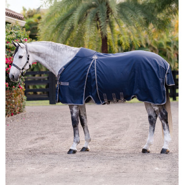 Boxdeken Horseware Rambo Optimo 0g Marine / onweer / zilvergrijs Boxdeken Horseware Rambo Optimo 0g Marine / onweer / zilvergrijs