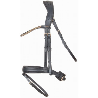 Anatomisch kopstuk Hopper T de T met strass Zwart / goud