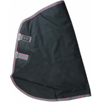 Waterdichte halsbeschermer met polycotton voering T van T Zwart / grijs