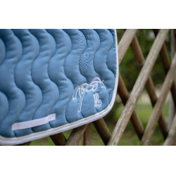 Zadeldek Pénélope Classique Lagune / wit Blauw Zadeldek Pénélope Classique Lagune / wit Blauw