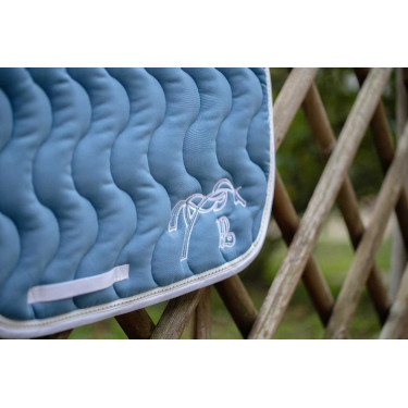 Zadeldek Pénélope Classique Lagune / wit Blauw Zadeldek Pénélope Classique Lagune / wit Blauw