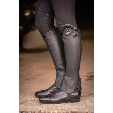 Mini-chaps Pénélope Prisca leer Zwart Mini-chaps Pénélope Prisca leer Zwart