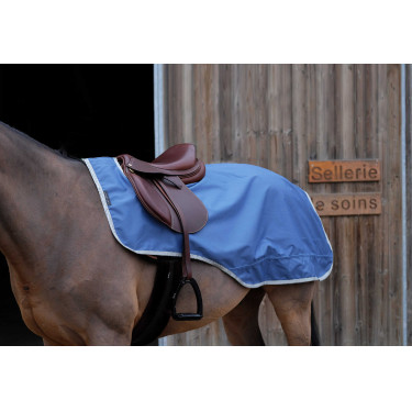 Zadeldeken Equithème Tyrex 600D gerecycled met fleecevoering Marineblauw Zadeldeken Equithème Tyrex 600D gerecycled met fleecevoering Marineblauw