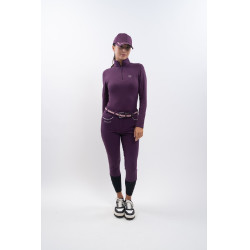 Fleece paardrijbroek Harcour Jaipur Vijg Violet