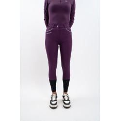 Fleece paardrijbroek Harcour Jaipur Vijg Violet