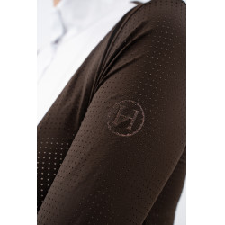 Wedstrijdpolo Harcour Stella dames Cacao Bruin