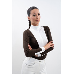 Wedstrijdpolo Harcour Stella dames Cacao Bruin