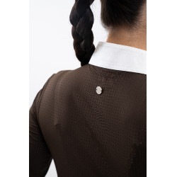 Wedstrijdpolo Harcour Stella dames Cacao Bruin