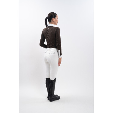 Wedstrijdpolo Harcour Stella dames Cacao Bruin