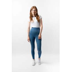 Thermische legging B Vertigo naadloos met volledige grip Leonora Marine titaan Marineblauw