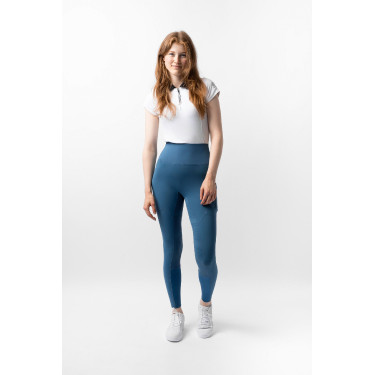 Thermische legging B Vertigo naadloos met volledige grip Leonora Marine titaan Marineblauw