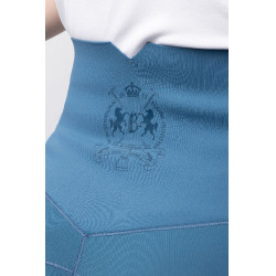 Thermische legging B Vertigo naadloos met volledige grip Leonora Marine titaan Marineblauw