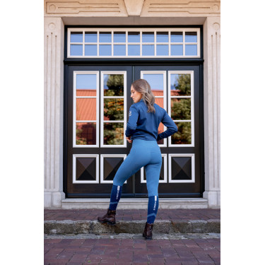 Thermische legging B Vertigo naadloos met volledige grip Leonora Marine titaan Marineblauw