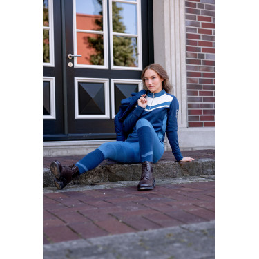 Thermische legging B Vertigo naadloos met volledige grip Leonora Marine titaan Marineblauw
