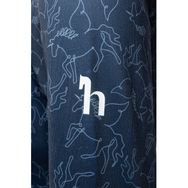 Trainings-T-shirt Pegasus kind Horze Blueberry Blauw Trainings-T-shirt Pegasus kind Horze Blueberry Blauw