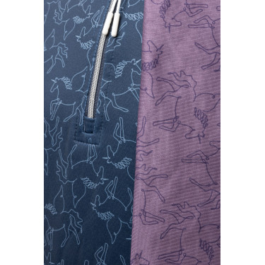 Trainings-T-shirt Pegasus kind Horze Blueberry Blauw Trainings-T-shirt Pegasus kind Horze Blueberry Blauw