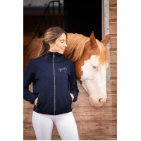 Pénélope Tweeny strass jas Marine Marineblauw