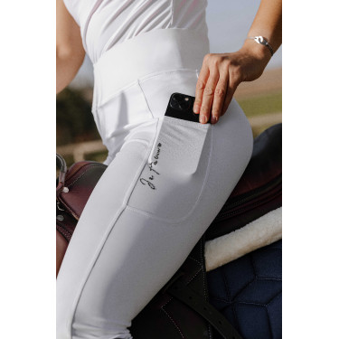 Pull-on Equithème Flora siliconen zitvlak Wit Pull-on Equithème Flora siliconen zitvlak Wit