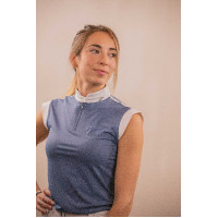 Wedstrijdpolo Pénélope Séville Mesh zonder mouwen Blauwgrijs Wedstrijdpolo Pénélope Séville Mesh zonder mouwen Blauwgrijs