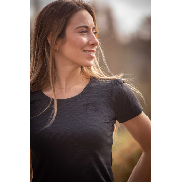 T-shirt Pénélope Techty korte mouwen Grijs