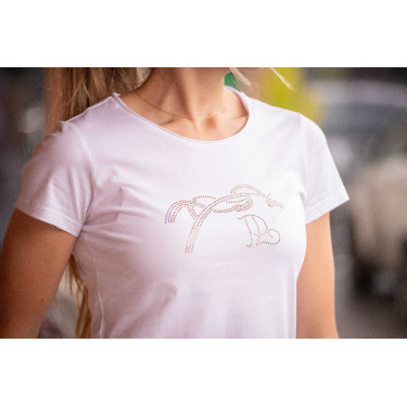 T-shirt Pénélope Iconic Strass Wit T-shirt Pénélope Iconic Strass Wit
