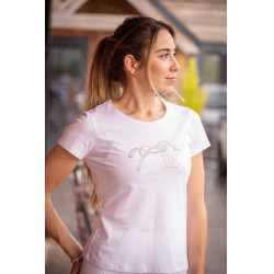 T-shirt Pénélope Iconic Strass Wit T-shirt Pénélope Iconic Strass Wit
